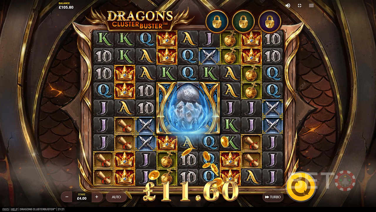 Les bonus expliqués dans Dragons Clusterbuster par Red Tiger