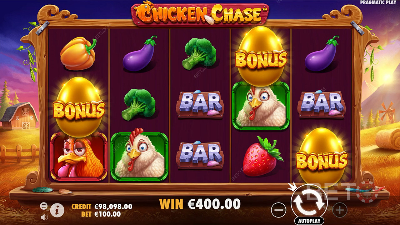 Gagnez 210x votre mise dans la machine à sous Chicken Chase!