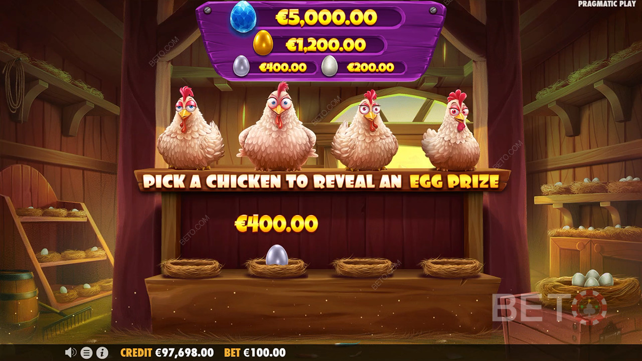 Les bonus expliqués dans Chicken Chase par Pragmatic Play
