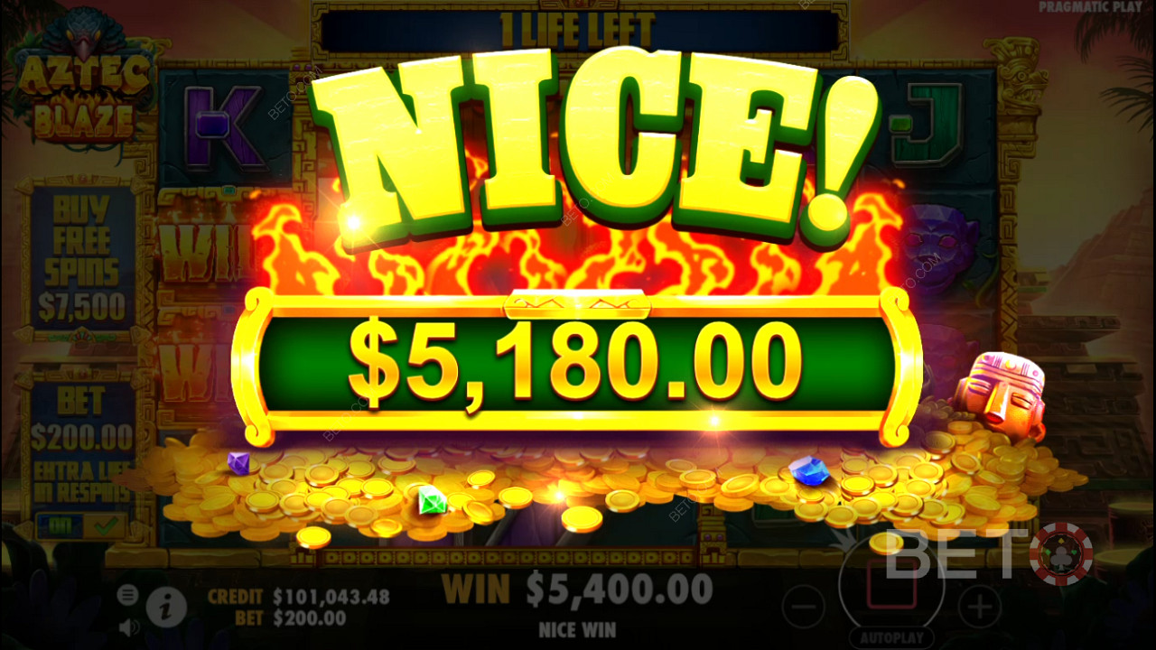 Gagnez 2 000 fois votre mise dans la machine à sous en ligne Aztec Blaze!