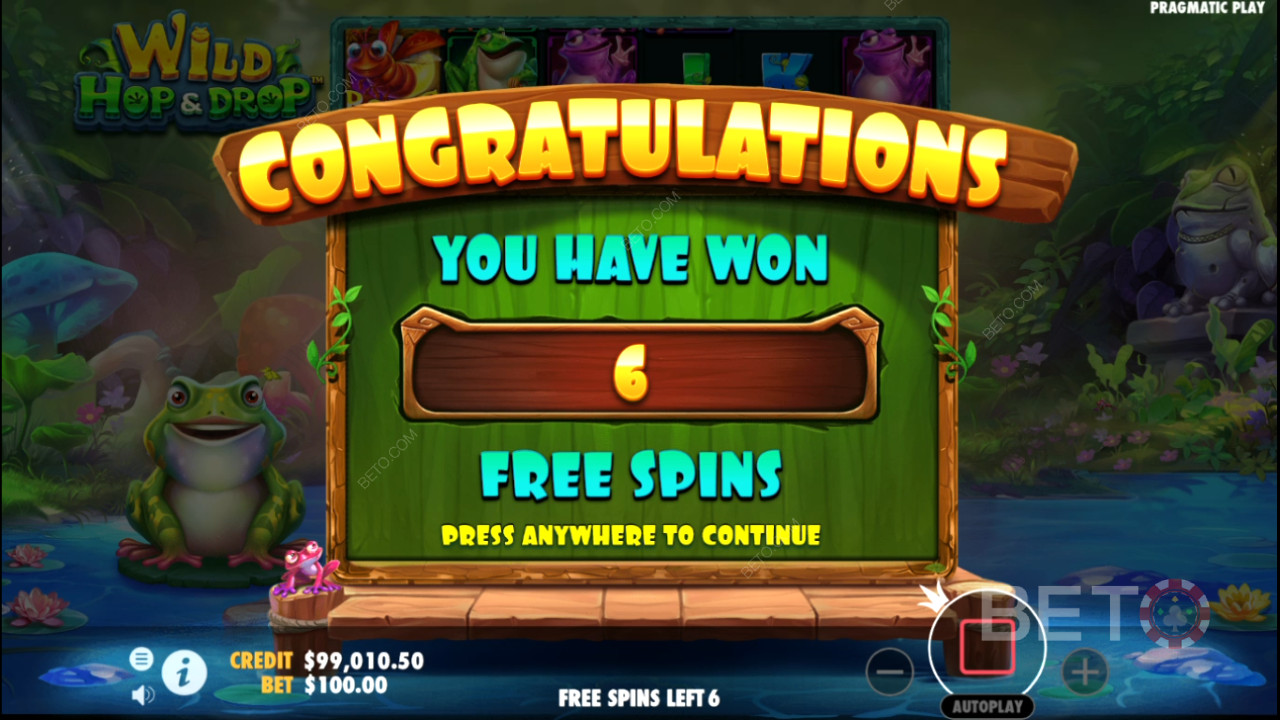 Les fonctions bonus expliquées dans Wild Hop and Drop by Pragmatic Play