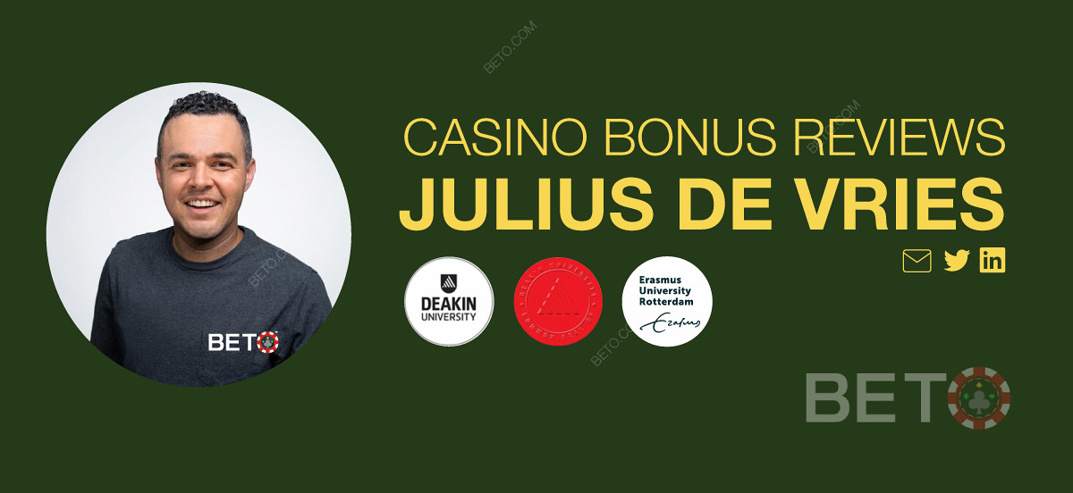Réviseur des bonus et conditions de casino Julius de Vries.