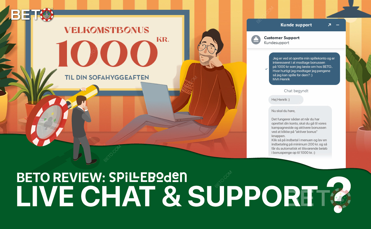 Service clientèle de Spilleboden - Live Chat