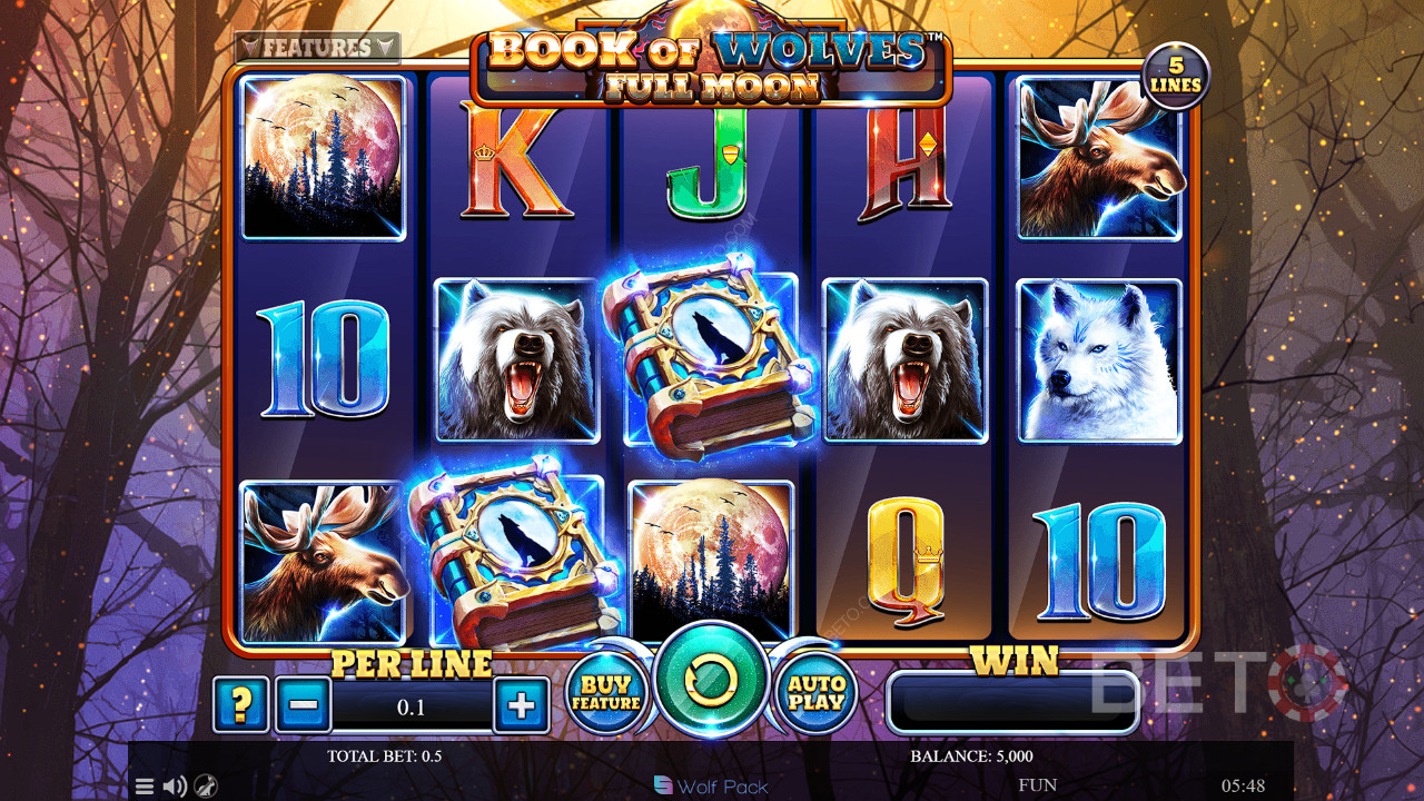 Book Of Wolves - Full Moon Revue par BETO Slots