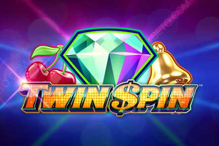 Twin Spin - une machine à sous classique avec des symboles et des fonctions reconnaissables.