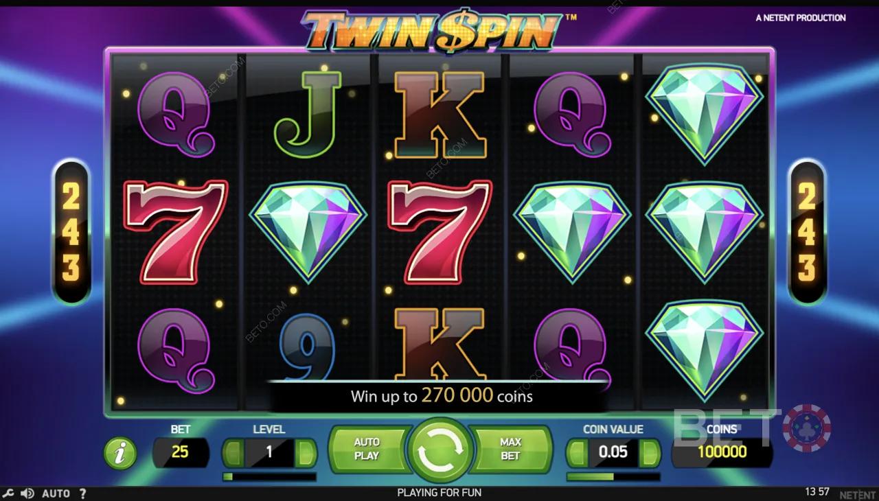 Un exemple de gameplay de Twin Spin