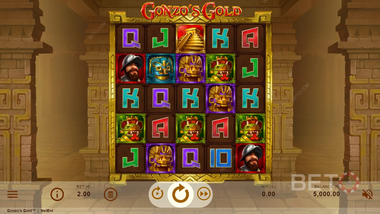 Gameplay de la machine à sous vidéo Gonzo