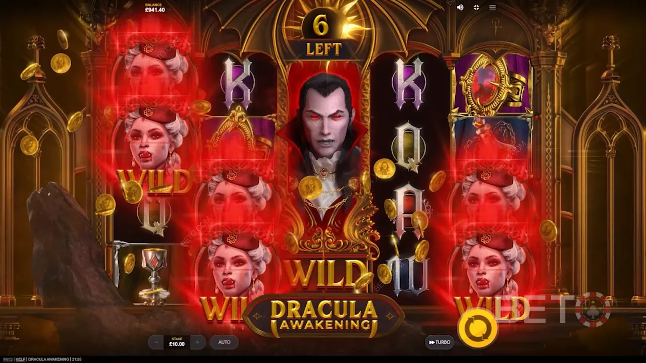 Gameplay de la machine à sous vidéo Dracula Awakening